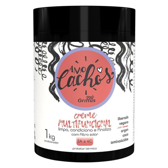 Creme Amo Cachos Griffus Multifuncional 1kg - Incolor