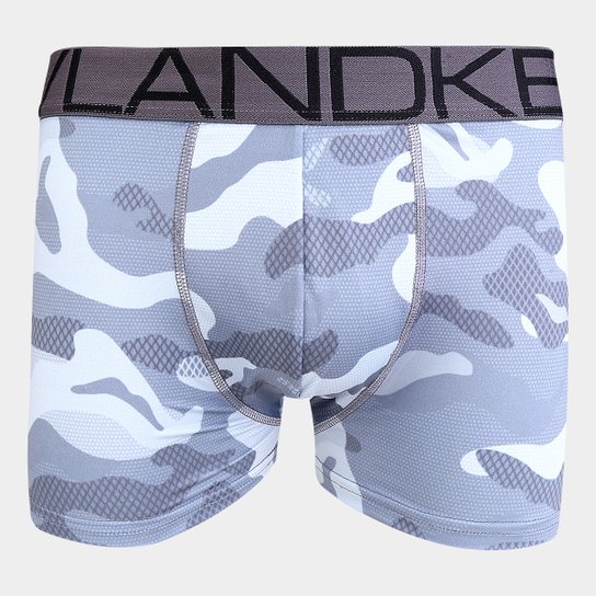 Cueca Boxer Kevland Camuflada - Cinza