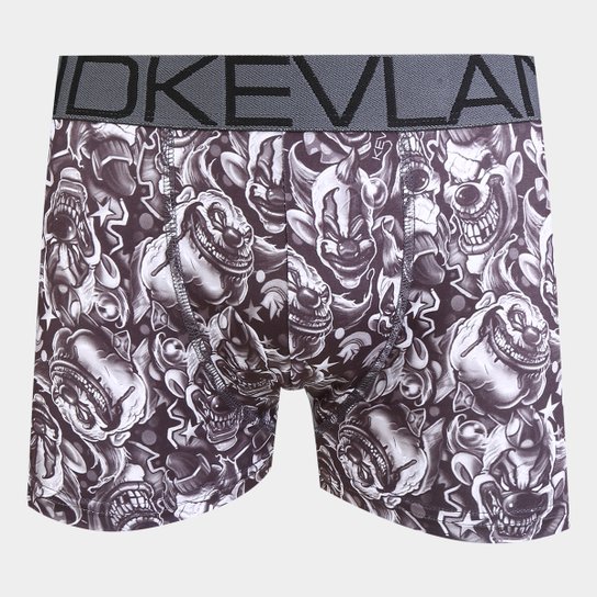 Cueca Boxer Kevland Clown - Preto+Branco