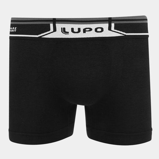 Cueca Boxer Lupo Sem Costura Masculina - Preto
