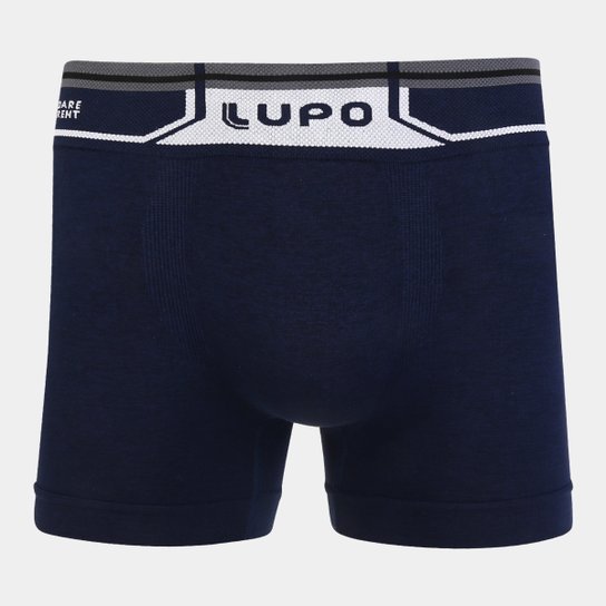 Cueca Boxer Lupo Sem Costura Masculina - Marinho