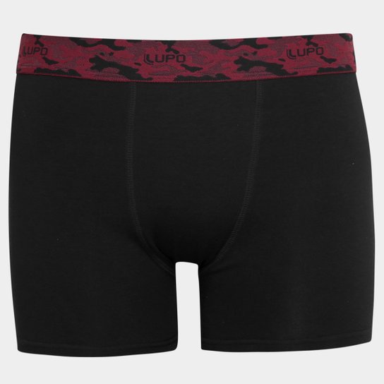 Cueca Lupo Elástico Camuflado - Preto