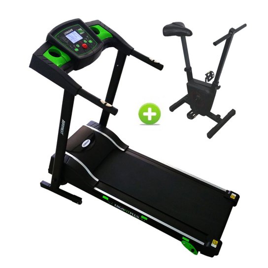 Esteira Ergometrica Semi Profissional Super 2.1 - Ergofit - Preto+verde