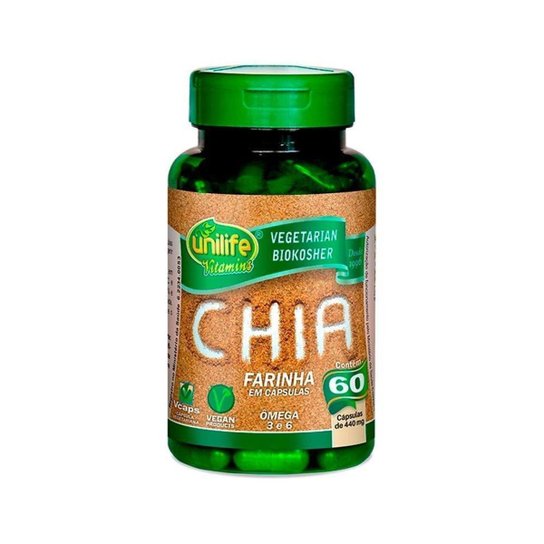 Farinha de Chia - 60 Cápsulas - Unilife -