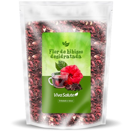 Flor de Hibiscus para Chá Viva Salute Embalada a Vácuo - 100 g -