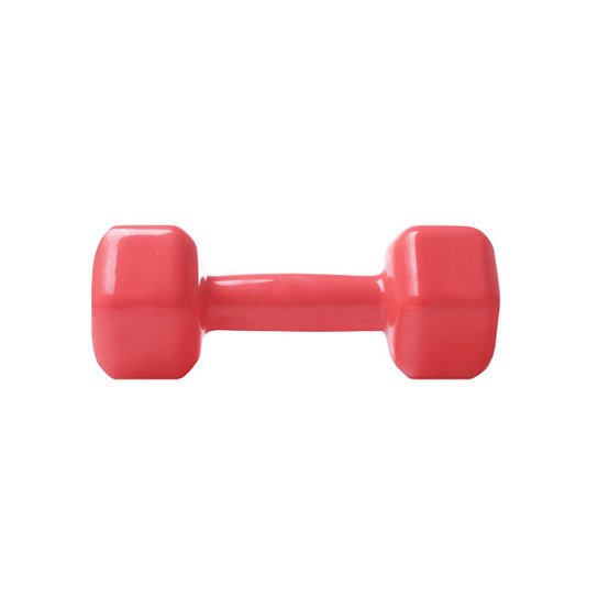 Halter Sextavado Emborrachado 2 Kg - Vermelho