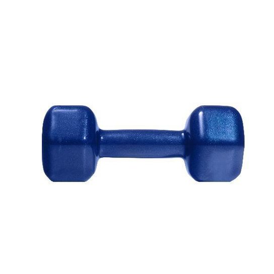 Halter Sextavado Emborrachado Em Pvc - Azul