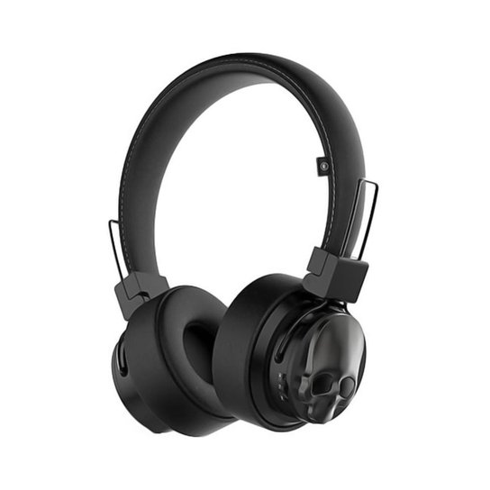 Headphone Black Skull Kimaster Bluetooth - Preto