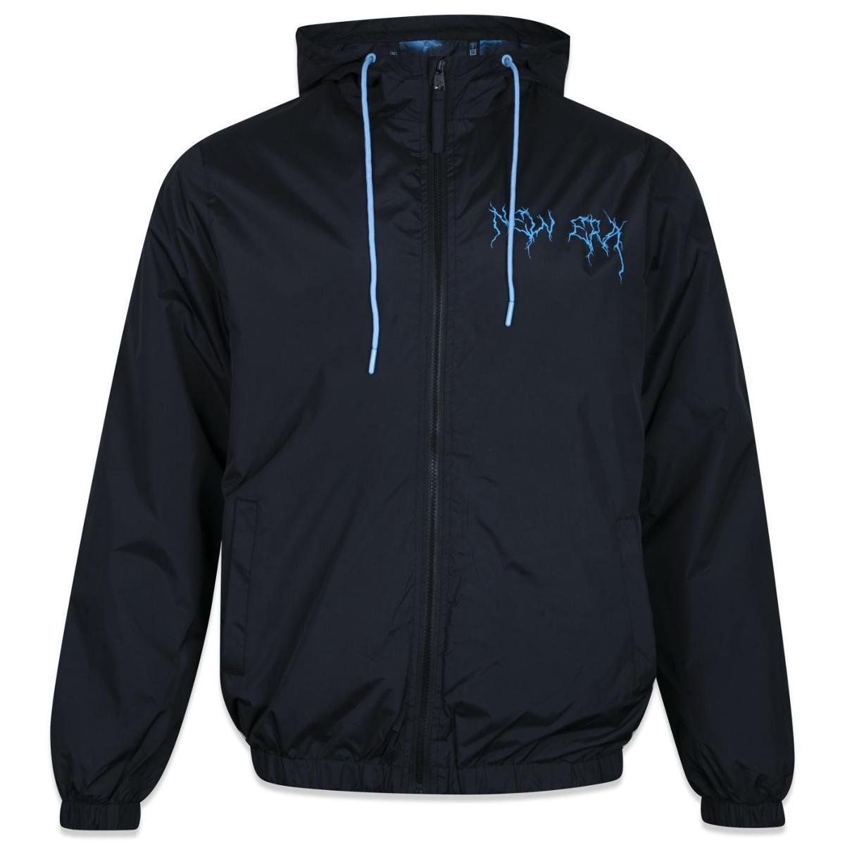 JAQUETA CORTA VENTO WINDBREAKER UPSIDE DOWN PRETO/AZUL NEW ERA