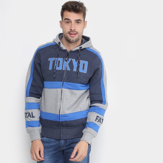 Jaqueta Fatal Moletom Tokyo Masculina - Marinho