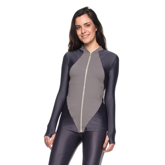Jaqueta Fitness Geo Reflect - Grafite