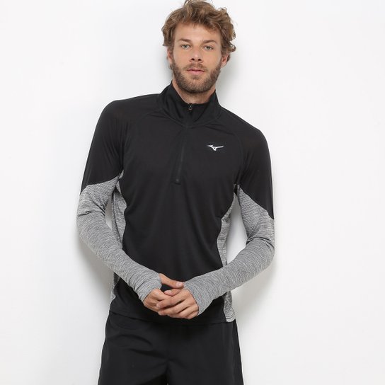 Jaqueta Mizuno Alpha Hz Masculina - Preto+Cinza