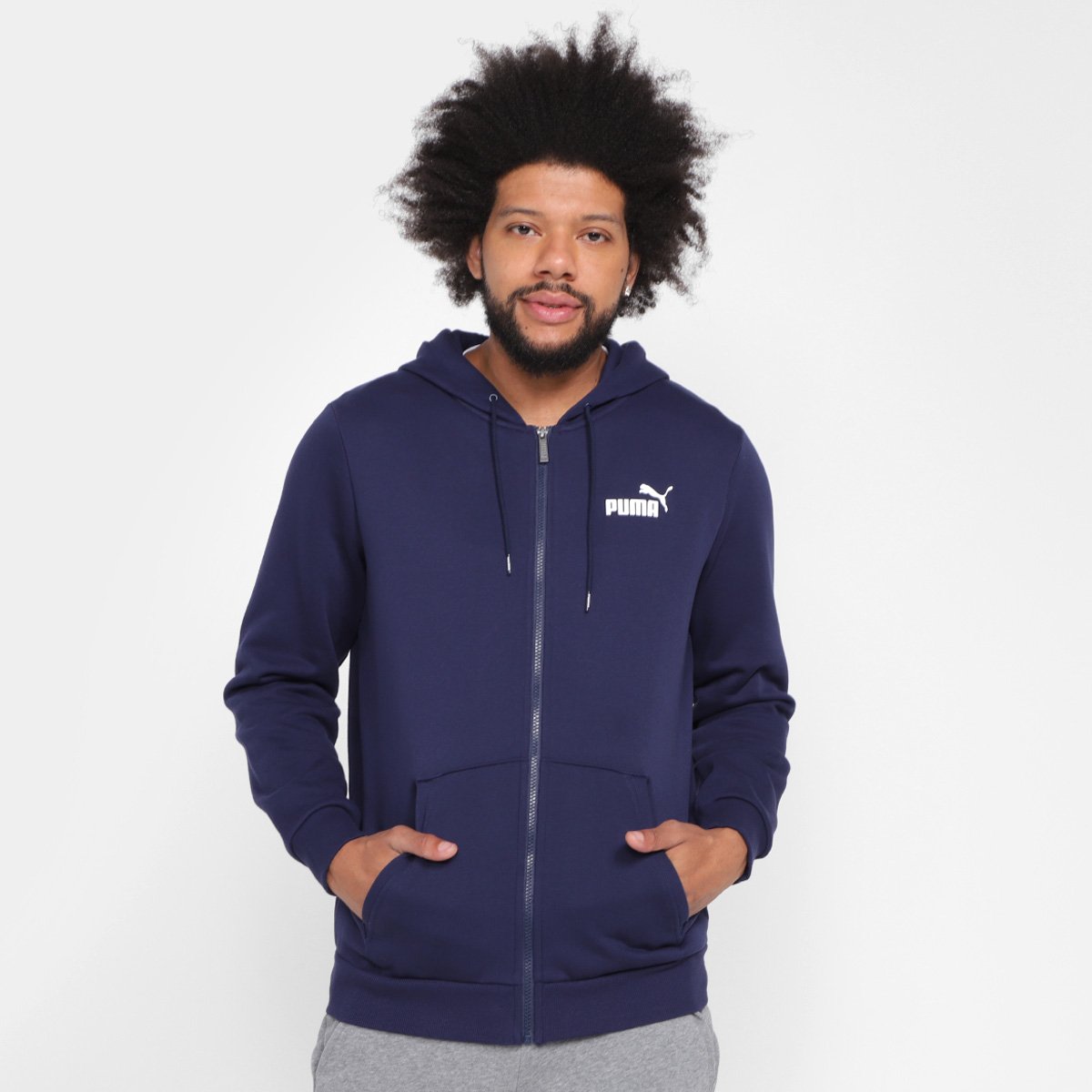 Jaqueta Moletom Puma Small Logo c/ Capuz Masculina