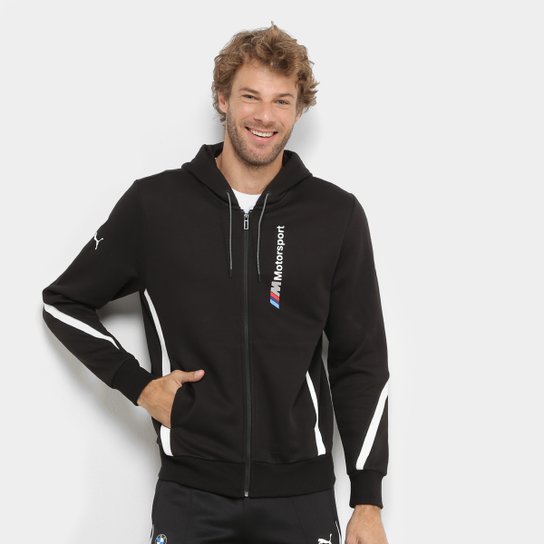 Jaqueta Puma Bmw Motorsport Hooded Sweat Masculina - Preto