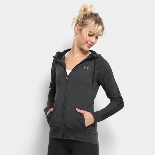 Jaqueta Under Armour Featherweight Fleece Fullzip Feminina - Preto