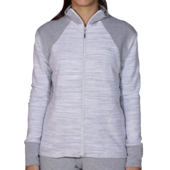 Jaqueta Wazzu Moletom Fit - Cinza