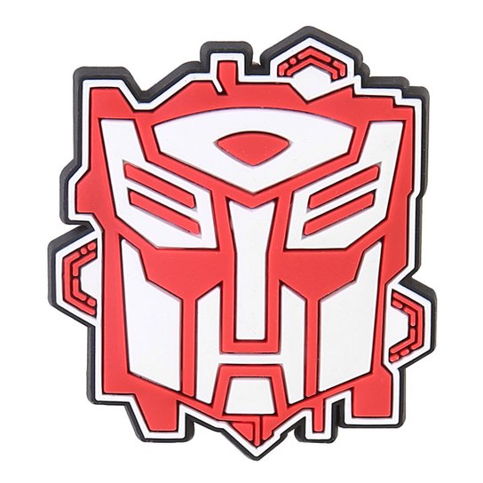 Jibbitz Crocs Transformers Autobot - Vermelho+Branco
