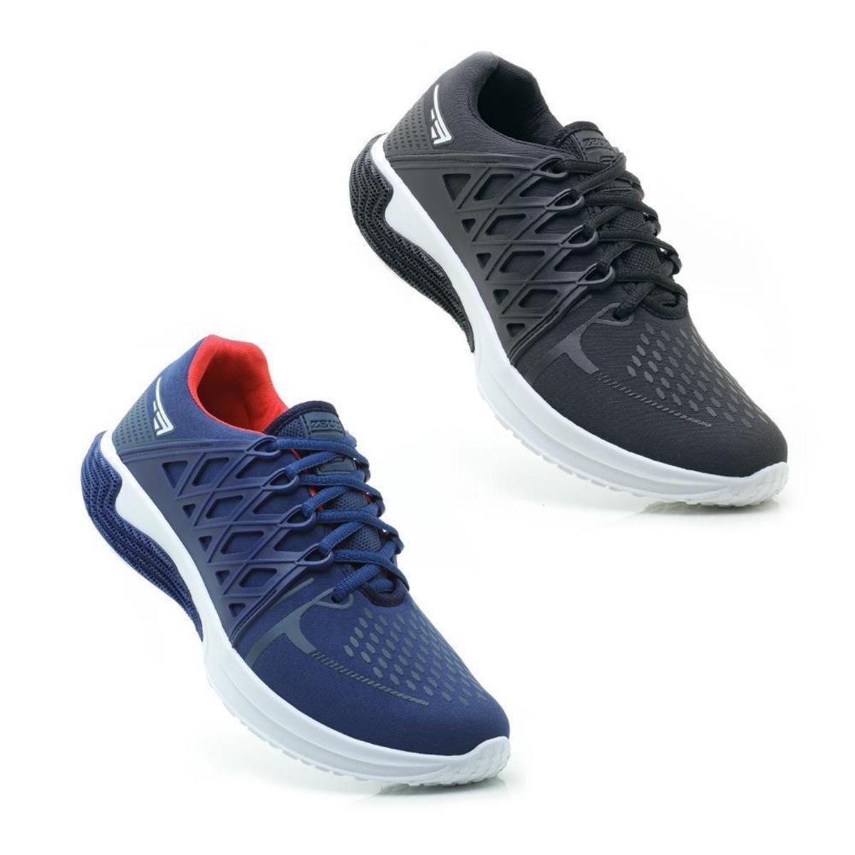 Kit 2 Tênis Esportivo Masculino Cadarço Academia Fitness