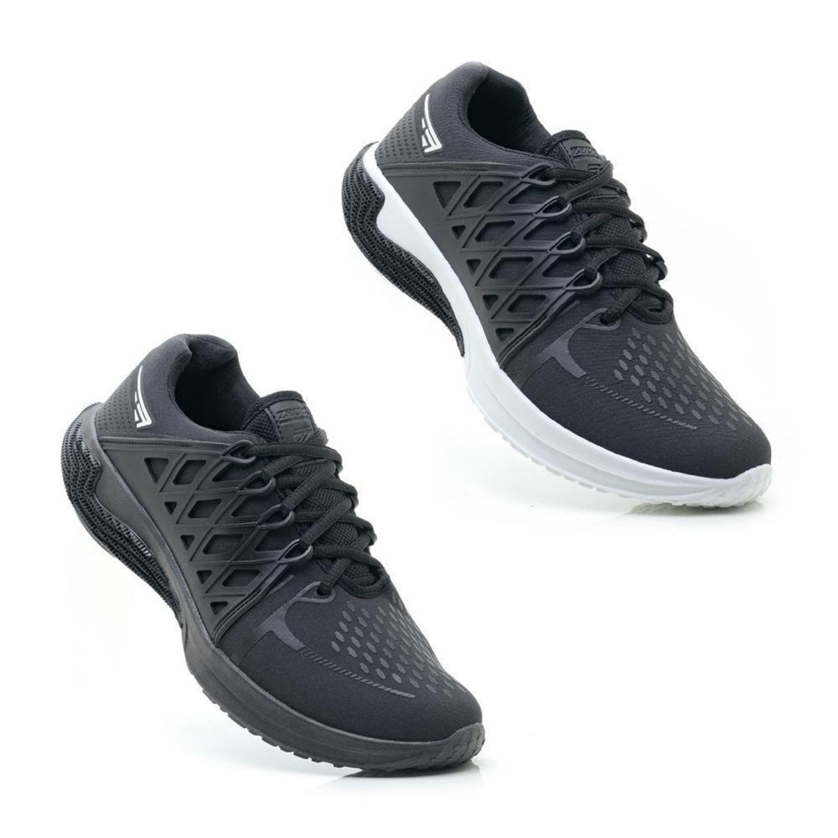 Kit 2 Tênis Esportivo Masculino Cadarço Academia Fitness