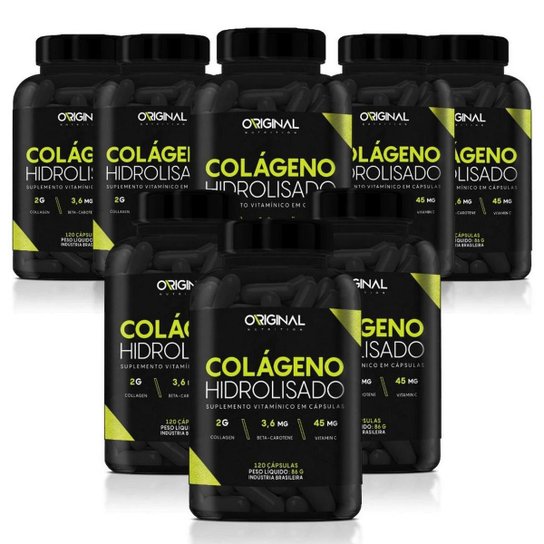 Kit 8x Colágeno Hidrolisado 120 Cáps - Original Nutrition -