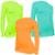 Kit C/ 3 Camisas Feminino Stigli Pro Proteção Solar FPU 50 Manga Longa Luna Poliamida E
