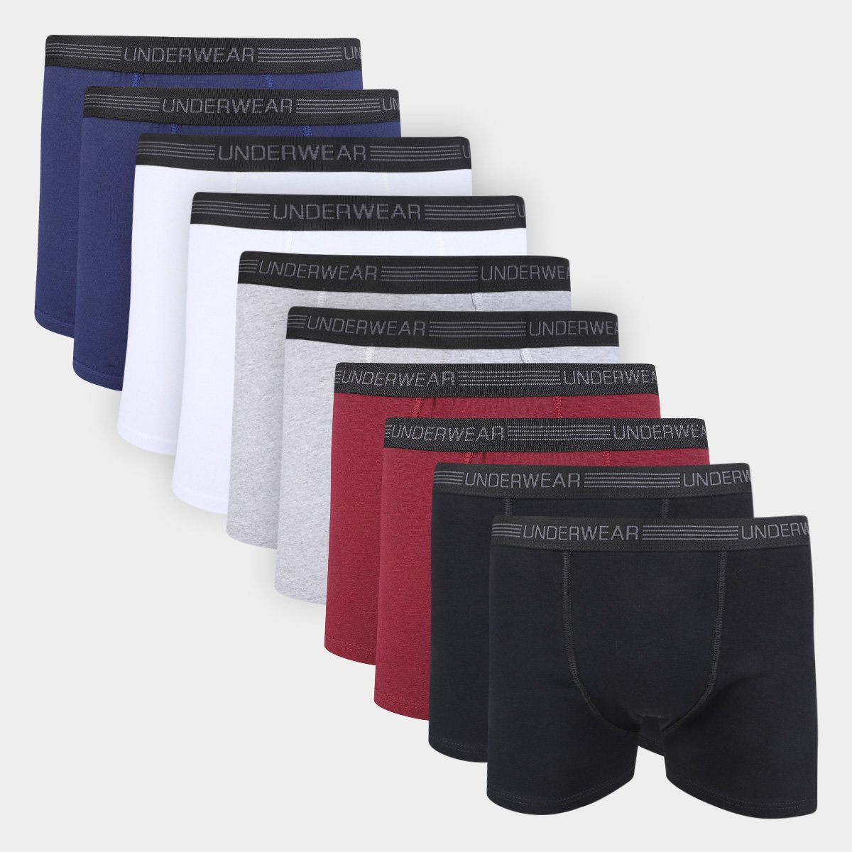 Kit Cueca Boxer Underwear C/ 10 Peças