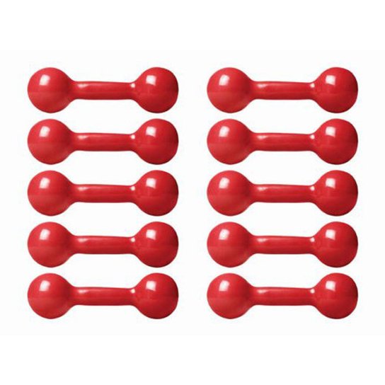 Kit Halter Emborrachado 10Kg - Vermelho