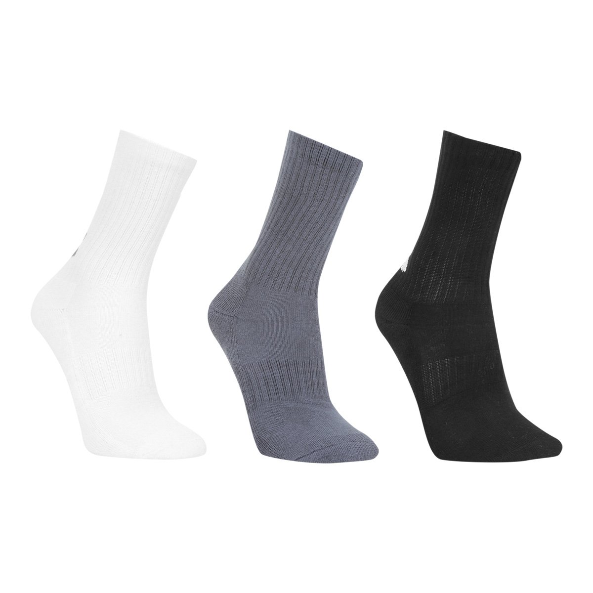 Kit Meia Under Armour Cano Longo Core Cotton Crew 3 Pares