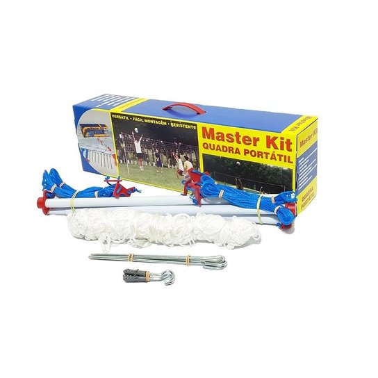 Kit Vôlei Biribol Portátil - Branco