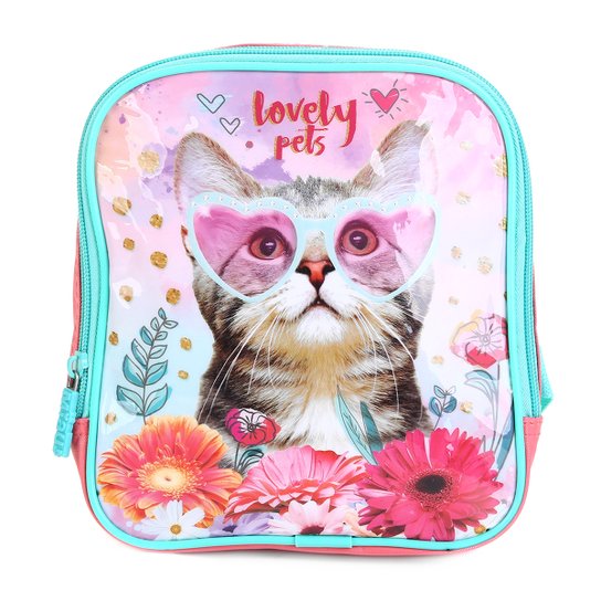 Lancheira Escolar Infantil Pacific Lovely Pets Gatinho - Rosa