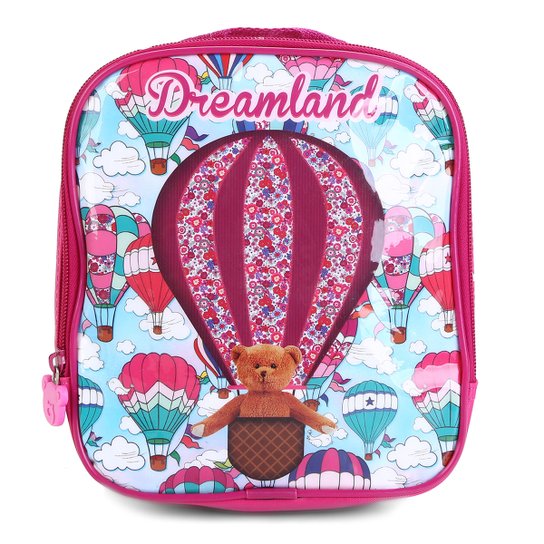 Lancheira Infantil Pacific Urso no Balão - Rosa