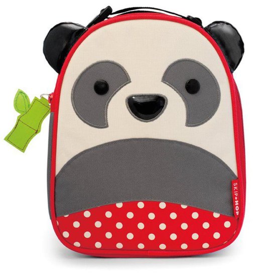 Lancheira Infantil Skip Hop Zoo Panda Masculina - Vermelho