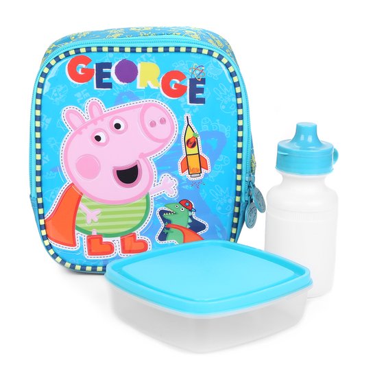 Lancheira Infantil Xeryus Estampa Peppa Pig - Azul Turquesa