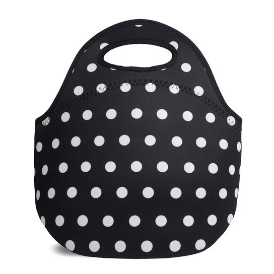Lancheira Térmica Tritengo em Neoprene - Poá Black - Preto