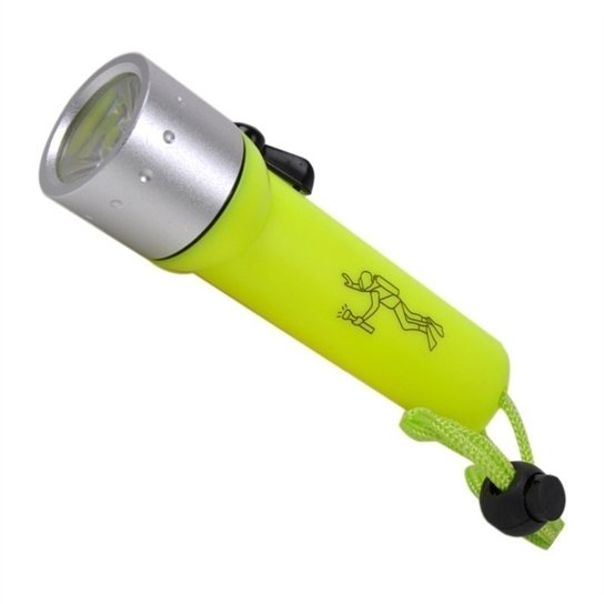 Lanterna De Mergulho Meratica Zoom Led Cree Profissional Prova Dágua Caça Scuba - Amarelo