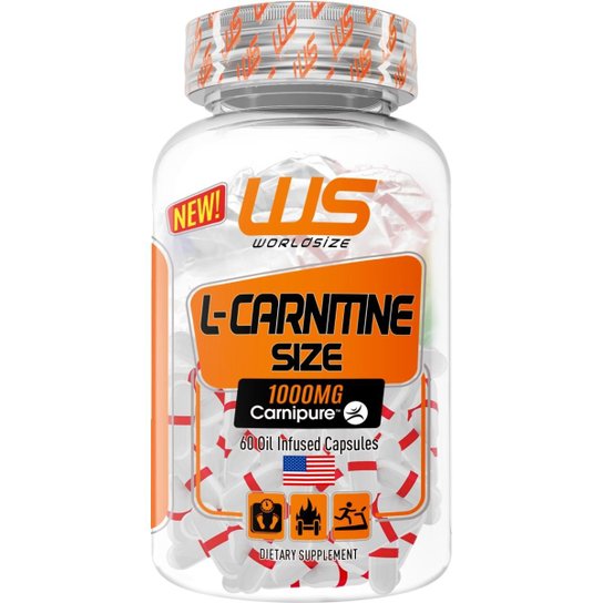 LCarnitina 1000mg 60 Cáps World Size -
