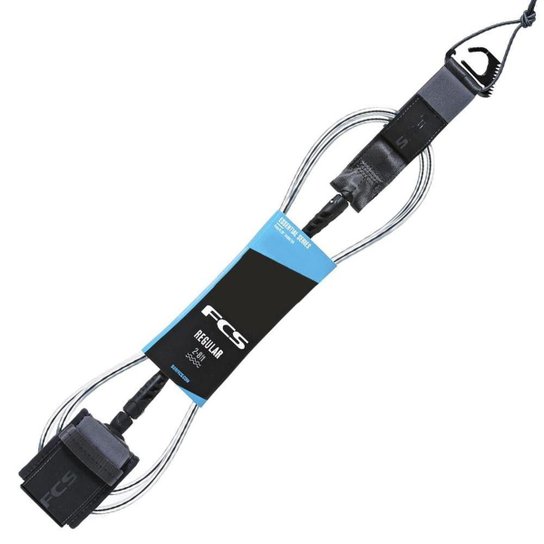 Leash FCS 6' - 7mm Essential Regular - Branco