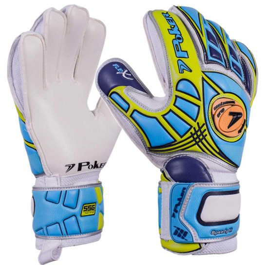 Luva de Goleiro Poker Speedy III Profissional - Azul+Verde
