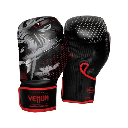 Luva Venum Lobo 16oz Boxe Muay Thai - Preto