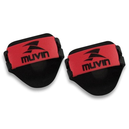 Luvas Musculação em EVA - Muvin LVA-100 - Preto+Vermelho