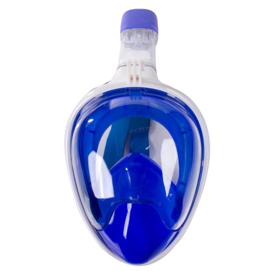 Máscara De Mergulho Full Face Snorkel Com Base GoPro Yangfit - Azul