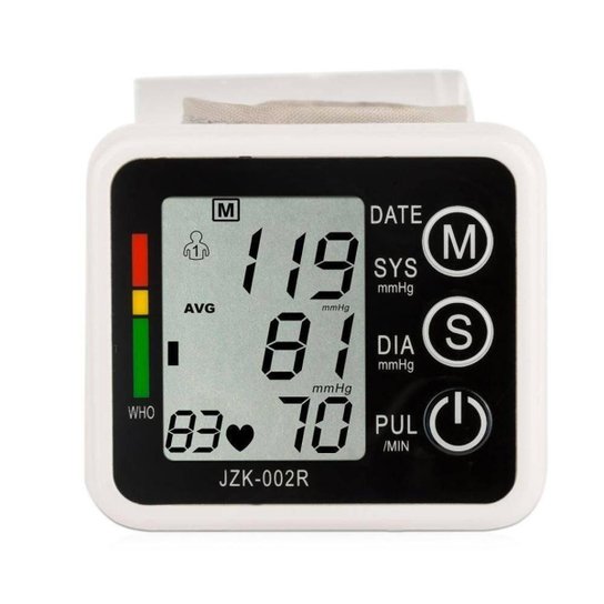 Medidor Eletrônico De Pulso Pressão Arterial Automático Display - Branco