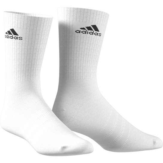 Meia Adidas Cushion 3S Cano Alto - Branco