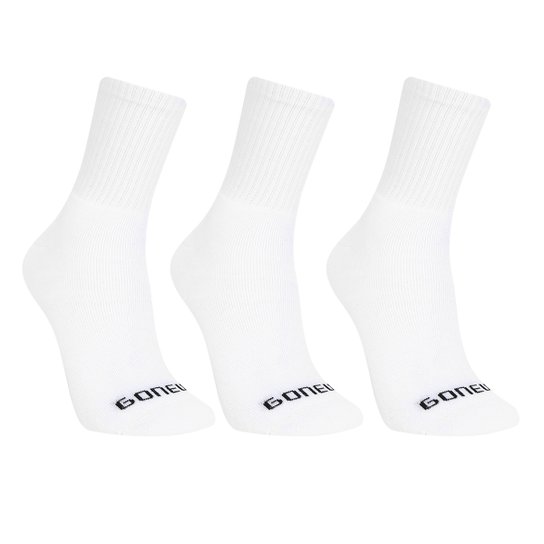 Meia Gonew Cano Médio Pacote c/ 3 Pares Masculina - Branco