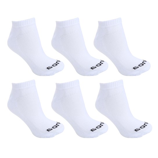 Meia Gonew Sem Cano Pacote 6 Pares - Branco