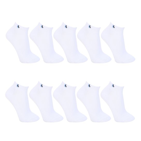 Meia Lupo Cano Baixo Especial AU Walk C/ 10 Pares - Branco+Cinza