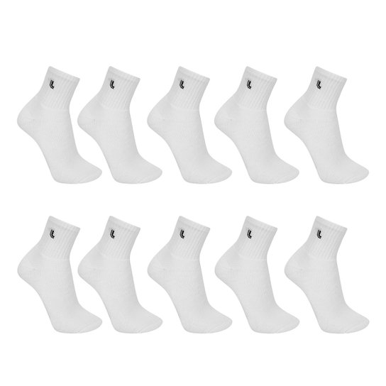 Meia Lupo Cano Médio AM Especial C/ 10 Pares - Branco