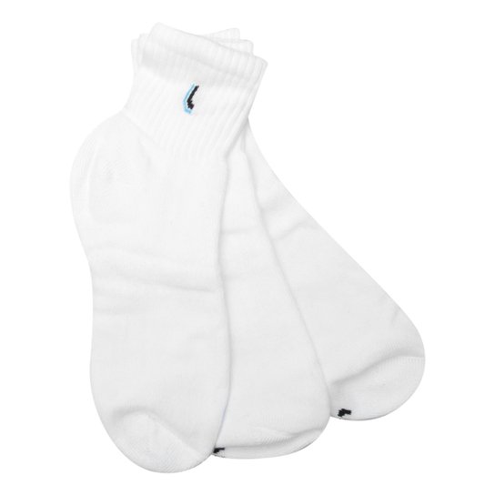 Meia Lupo Cano Médio Sport c/ 3 Pares - Branco