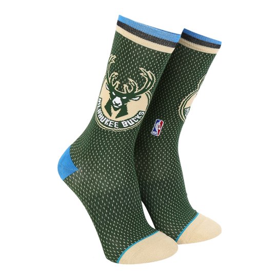 Meia Stance NBA Milwaukee Bucks Arena Collection Jersey Masculina - Verde