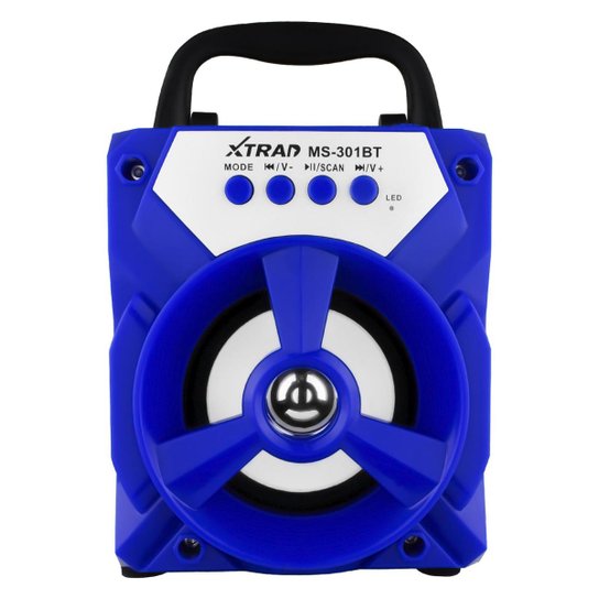 Mini Caixa de Som MS-301BT Speaker Turbo Xtrad - Azul